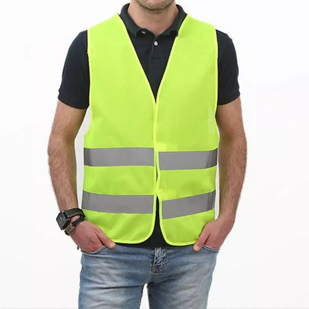 Car Reflective Safety Vest,Auto Parts Reflective Strip Vest For Gas Stations Cleaning Sanitatio Cycling High Visibility Jackets