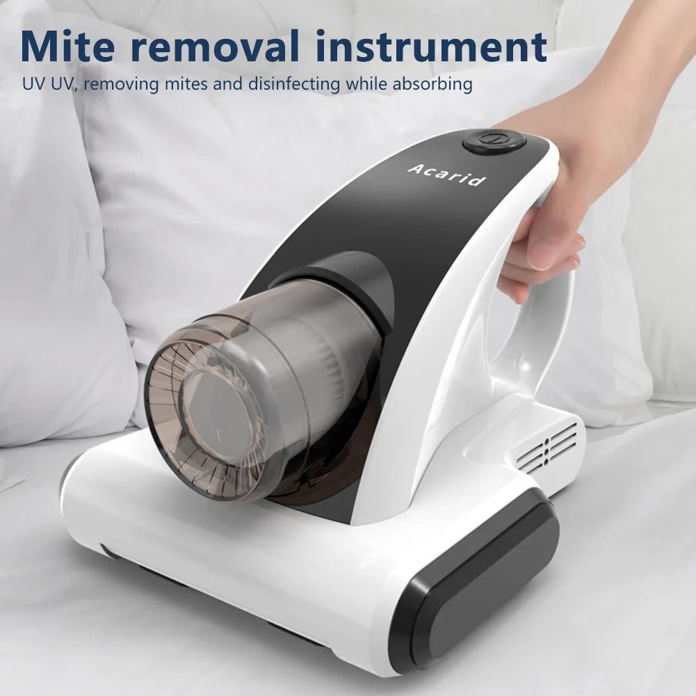 Handheld Mite Removal Cleaner USB Charging UV Light Mattress Vacuum Cleaner 120W with Handle/Dust Cup for Home Bed/Clothes/Sofas