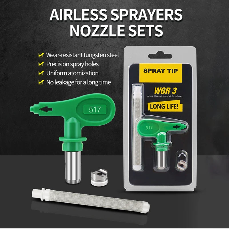Airless Spray Tip Nozzle 215 321 423 517 With Gun Filter Nozzle Sprayer Airbrush Tip For Titan Wagner Airless Paint Spray Gun