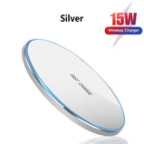 15W10W Wireless Charger Pad for iPhone 14 13 12 Pro Max X Samsung Xiaomi Phone Qi Chargers Induction Fast Charging Dock  Station
