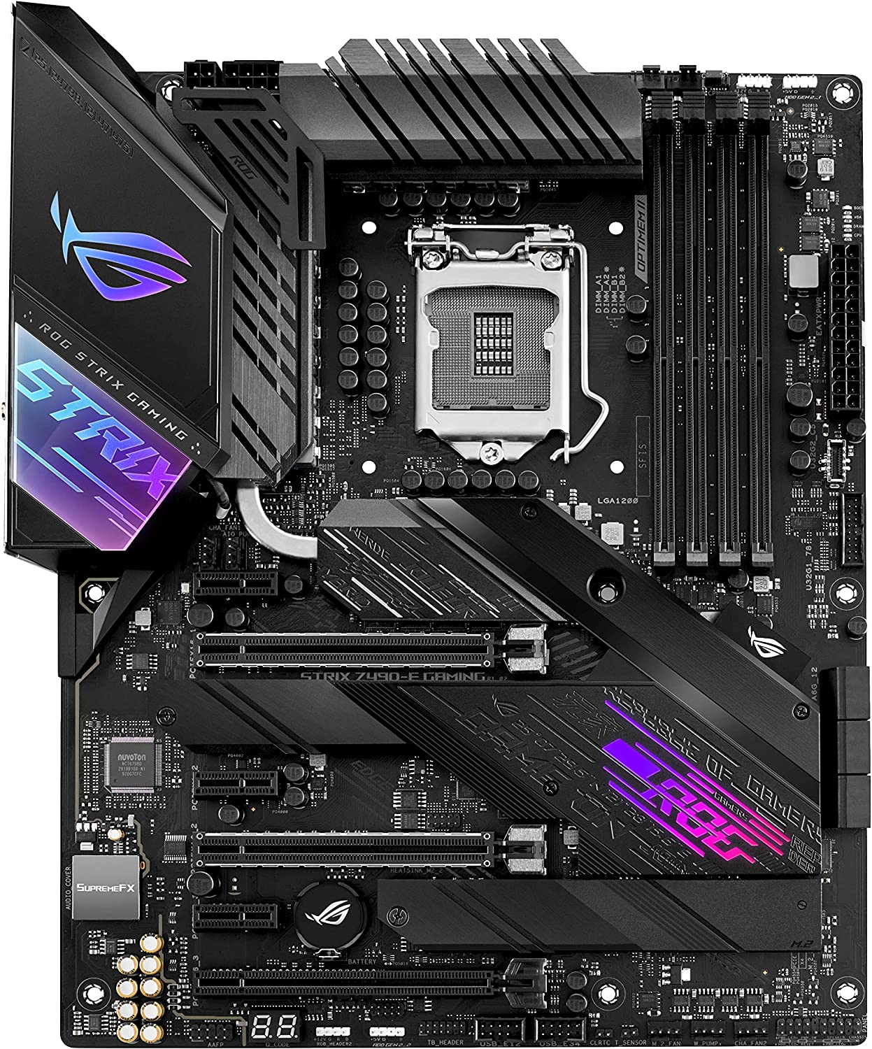 ASUS ROG STRIX Z490-E GAMING Motherboard ROG Pre-installed Integrated I/O Backplane Intel® I225-V 2.5Gb LAN Wi-Fi 6 AX201 TypeC