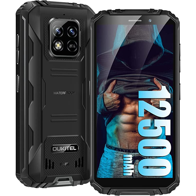 Oukitel 12500mAh Battery Smartphone 4G RAM 32G ROM 5.93 Inch Android 11 Mobile Phone 13MP Quad Core Rugged Cellphone