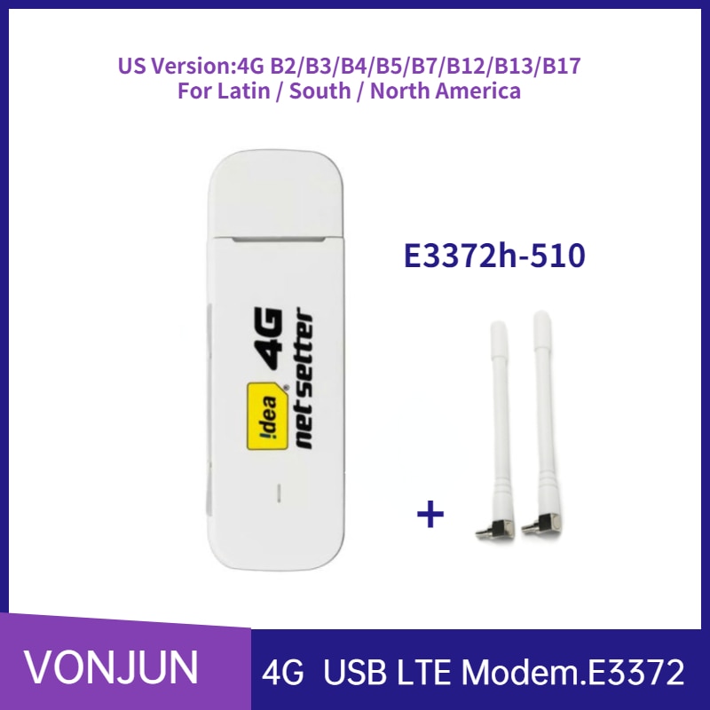 Unlocked E3372h-510 4G LTE Modem Support IMEI Modify  OEM E3372 USB Dongle for American Plus Antenna