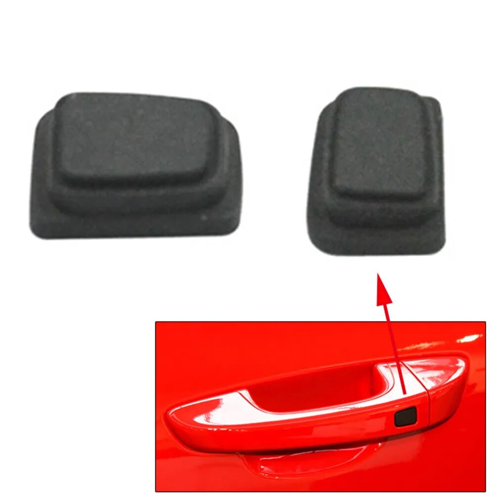 2Pcs Handle Touch Pad Button Car Outside Puller Sensor Decorative Rubber Cover 95853120501 For Porsche Cayenne 2011-2016