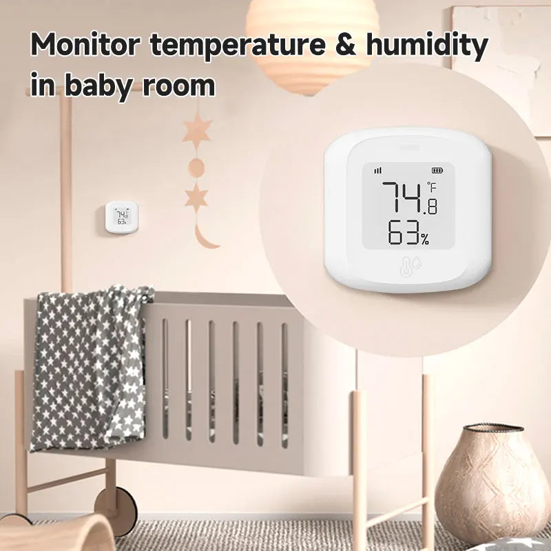 Mini Tuya Smart WiFi/Zigbee LCD Temperature and Humidity Sensor Wireless Detector Intelligent Linkage Support Alexa Google Home