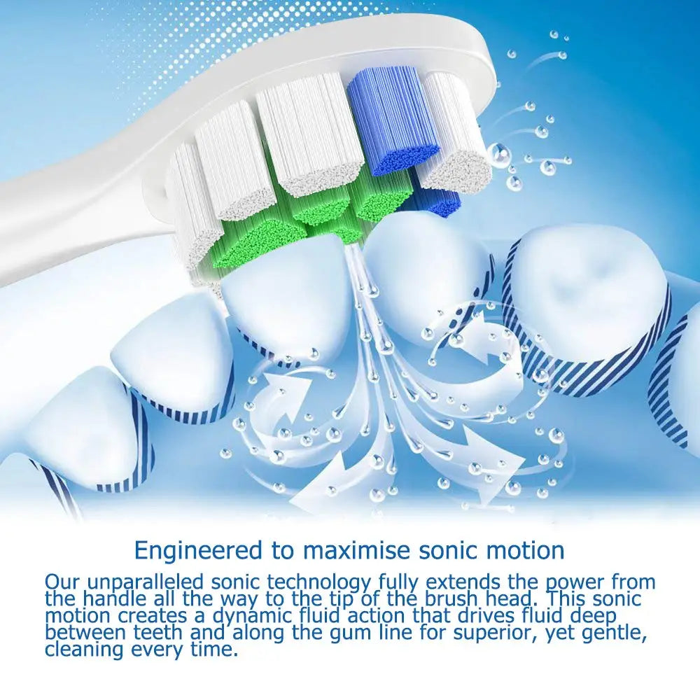 2/4/6/8/10PCS Electric Toothbrush Heads White For Phillips Sonicare W Diamond Clean HX6064/95