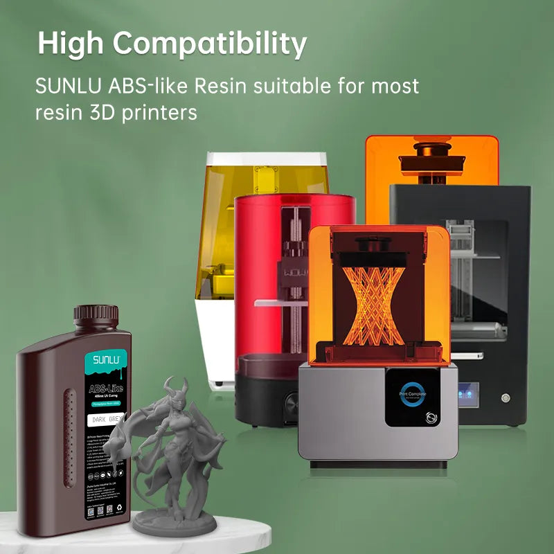 SUNLU ABS LIKE 1000G Photopolymer 3D Printer Resin UV-Curing Resin 405nm Low Odor High Toughness Photopolymer for LCD Printing