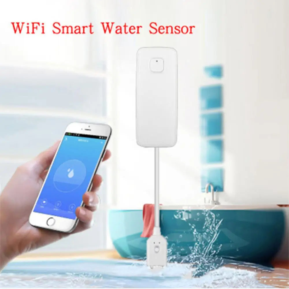 1~7PCS Tuya Smart Flood Leakage Sensor Remote Monitor WiFi Water Overflow Level Detector Water Leak Sensor Security Sound Alarm