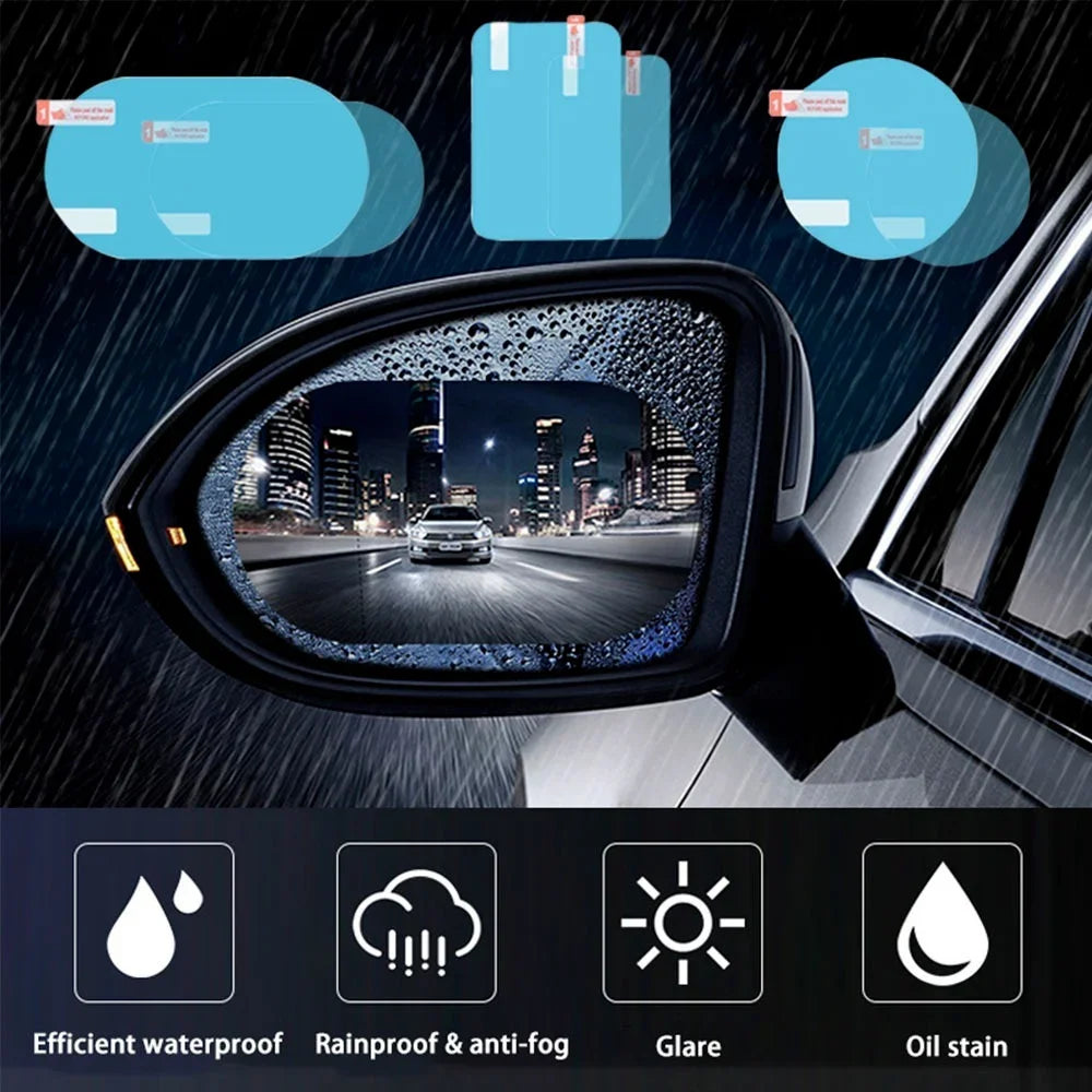 Car Rearview Mirror Film Side Window Rainproof Clear Film 2 Pcs Anti Fog Window Mirror Protective Film Sticker Car Accessories