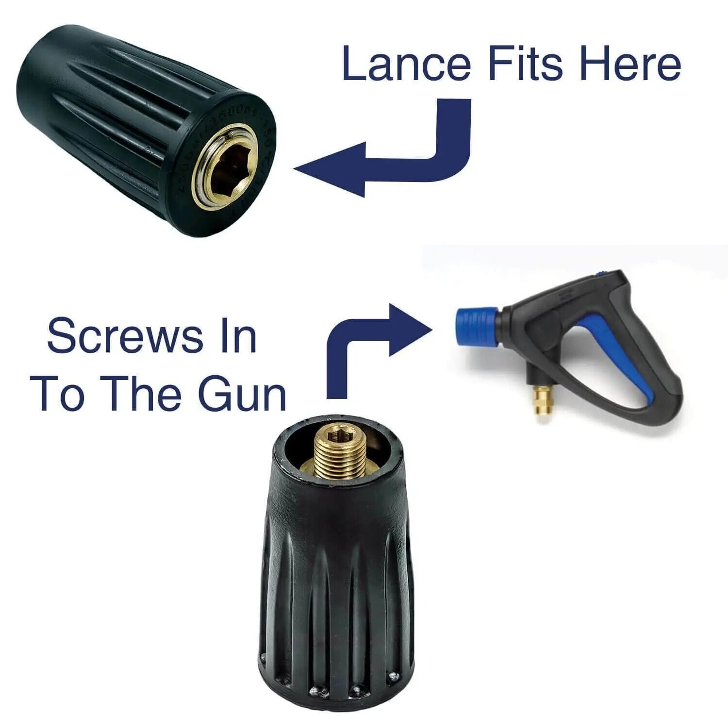 1/4" Quick Connect High Pressure Washer Adapter For Italian Nilfisk Alto/Kew WAP CALM Nozzle Snow Foam Lance Water Gun to Hose