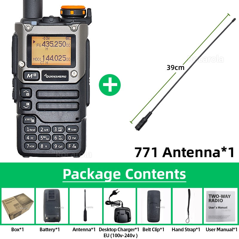 UV K5 (8) Walkie Talkie Portable Am Fm Two Way Radio Commutator Station Amateur Ham Wireless Set Long Range Receiver