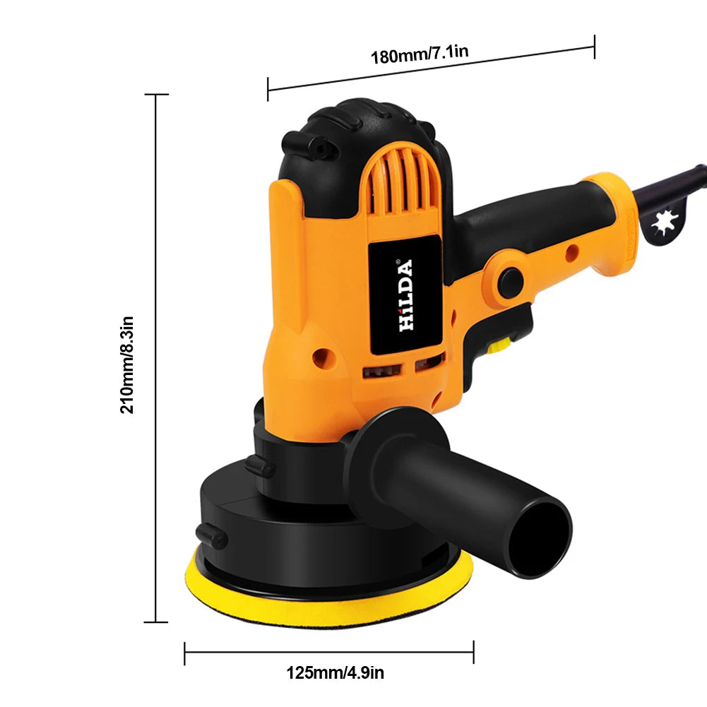 Electric Mini Automobile Polisher 3500rpm Powered Car Buffer Polisher 600W Multi-Purpose Adjustable Speed for Scratch Repairing