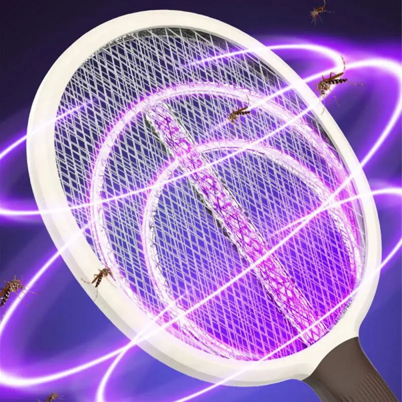 Electric Mosquito Swatter USB Charging UV Mosquito Control Electronic Killer Lamp 3000V Electric Insect Racket Insect Repellent