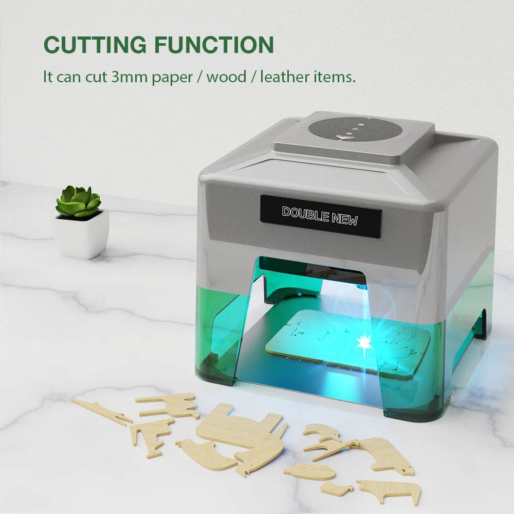 5W Bluetooth & Type-C Mini Laser Engraver Variable Focus Engraving Machine For Stainless Steel/Glass/Wood, 90*80mm Carving Area