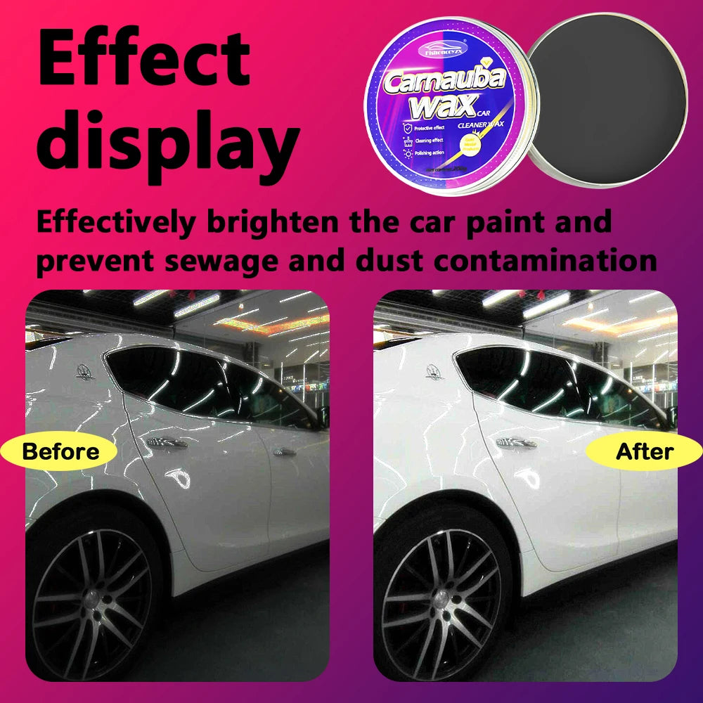 Car Wax Auto Paint Care Carnauba Paste Wax Brazilian Polishing Wax Paste High Gloss Shine Super Hydrophobic Coating Glazing