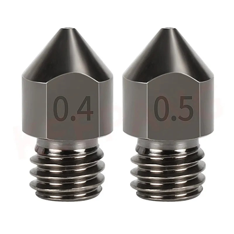 3D Printer Parts MK8 Nozzle 0.2mm-1.0mm For 1.75MM Supplies CR10 CR10S Ender-3 Hardened Steel Extruder Head 3D Printer Nozzle