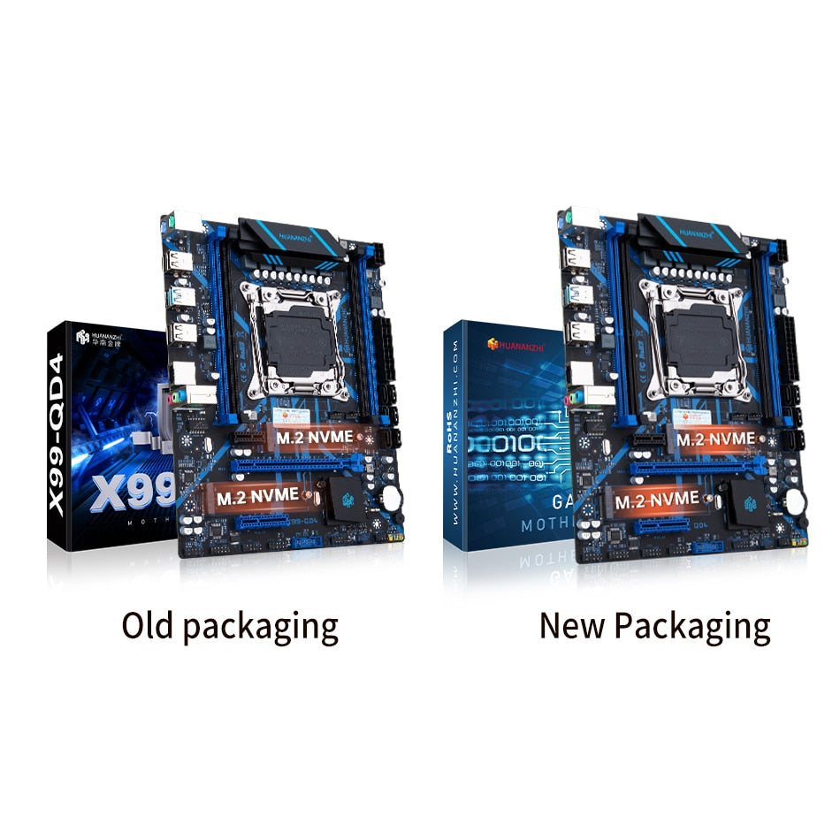 HUANANZHI X99 QD4 LGA 2011-3 XEON X99 Motherboard with Intel E5 2667 v4 with 2*16G DDR4 NON-ECC memory combo kit set NVME SATA