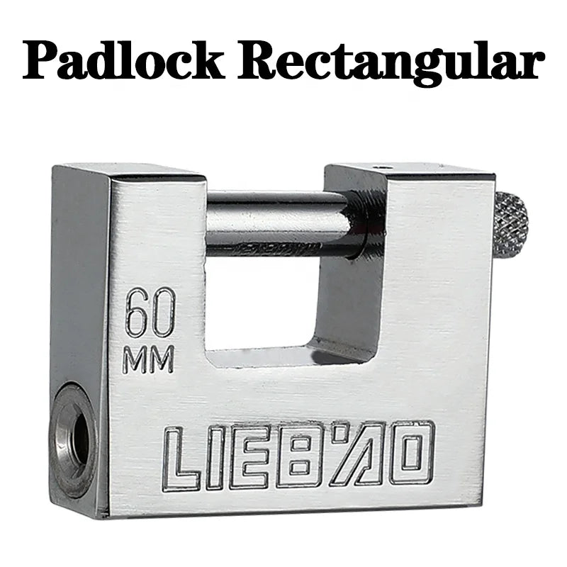 40MM -100MM Multi specification container use rust-proof heavy duty iron padlock rectangular padlock door lock