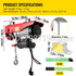 Electric Hoist 1320LBS  Winch 600kg Steel Electric Lift 220V/110V Electric Hoist with Wireless Remote Control 12 M/min