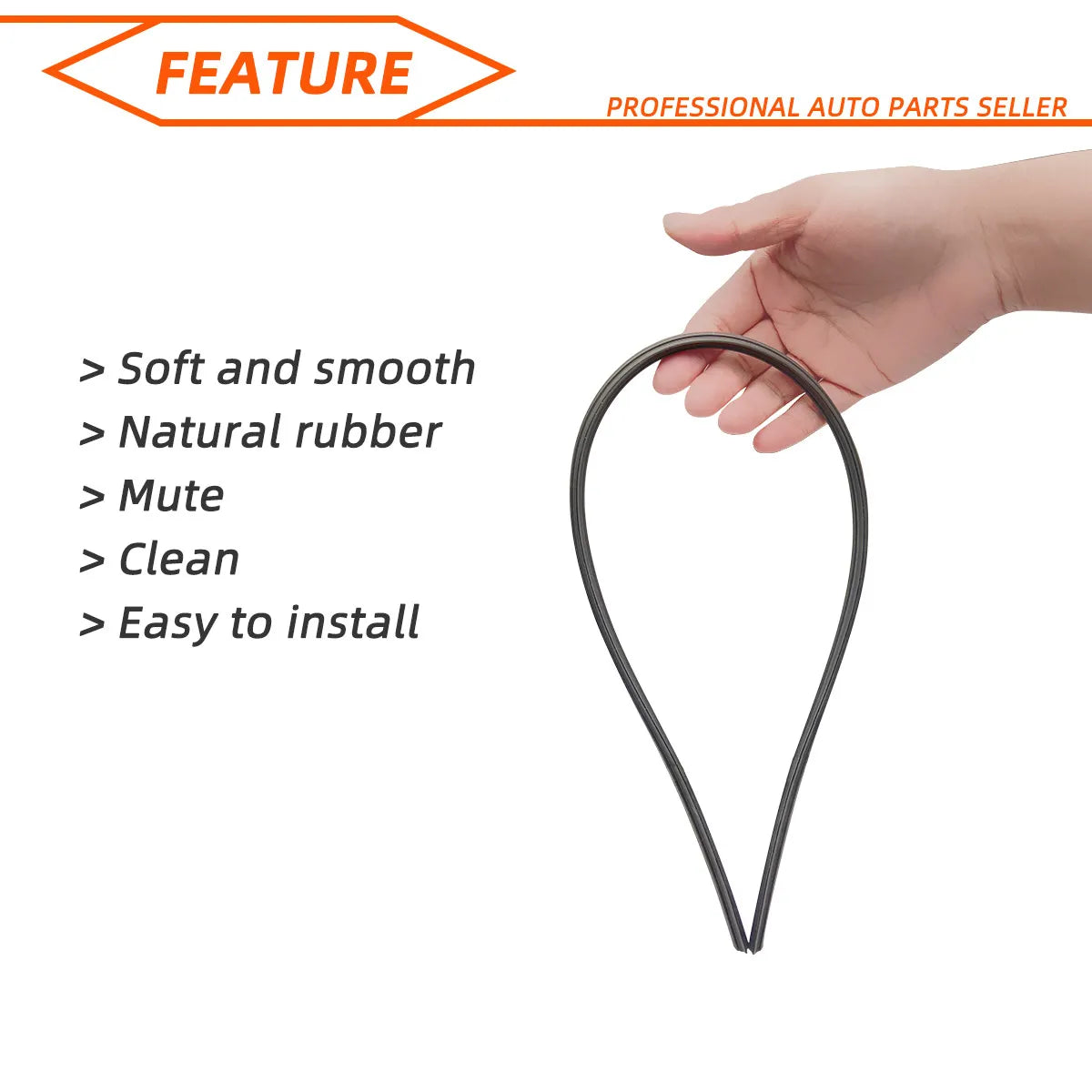 2PCS 35cm To 80cm Car Wiper Rubber Refill Blade Soft Insert Strip DIY Can Be Cut Windshield Wiper Replacement Parts  26" 32"