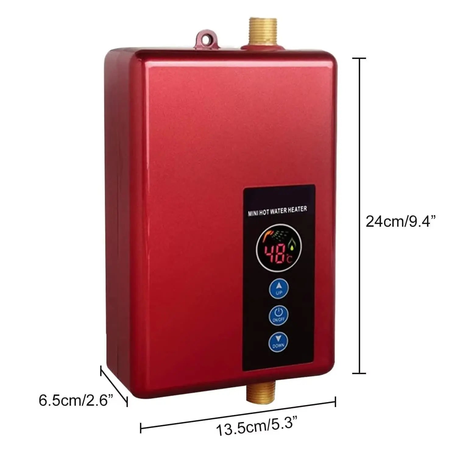 3800W Electric Water Heater Instantaneous Tankless Instant Hot Water Heater Kitchen Bathroom Shower Flow Water Boiler