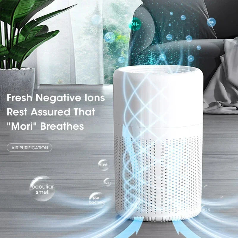 H13 HEPA Smart Air Purifier for Home PM2.5 Haze Pet Hair Odor Bedroom Smoke Dust Pollen Remove Blue Light Negative Ion