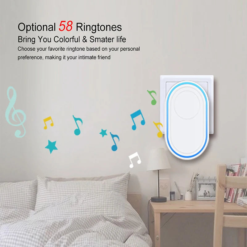 GARDLOOK Wireless WiFi Alarm Doorbell New Home Welcome Door bell Support 58 Music Switching Volume Adjustment 5 Levels