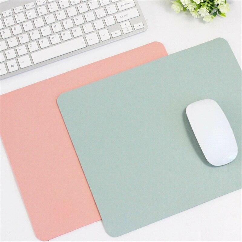 260X210mm Mouse Pad Office Universal Anti-slip Gaming Mouse Mat PU Leather Waterproof Cup Mats Coaster Laptop Desktop Mate