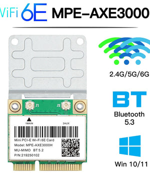 WiFi 6E AX210HMW Mini PCI-E Wifi Card Bluetooth 5.3 For Intel AX210 Network Card Wifi 6 AX200 802.11AX Wireless Adapter