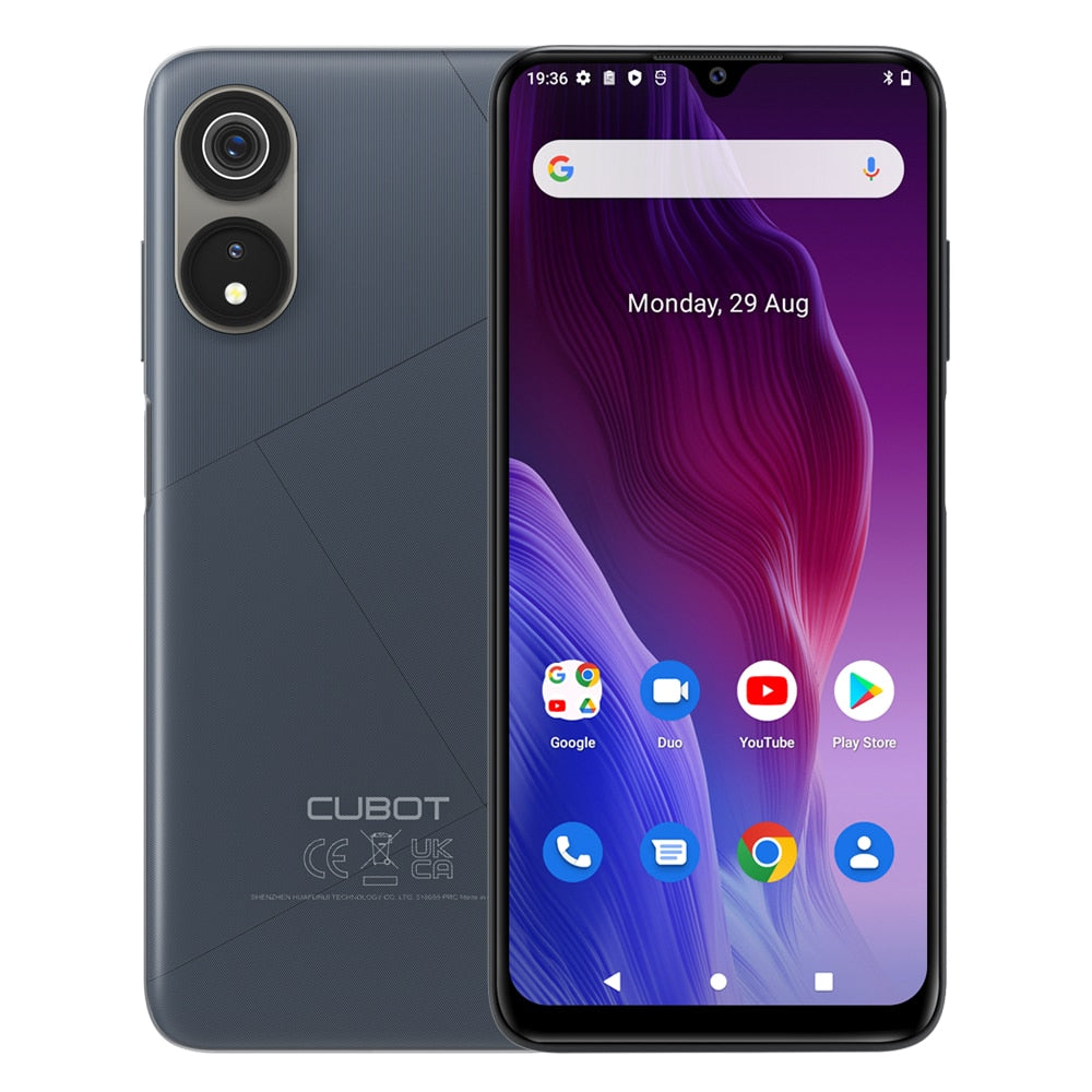 Cubot P60, Android 12 Smartphone, 6.517", Octa-Core, 6GB+128GB (256GB Extended), 20MP Camera, 5000mAh, Dual SIM 4G Celulares,GPS
