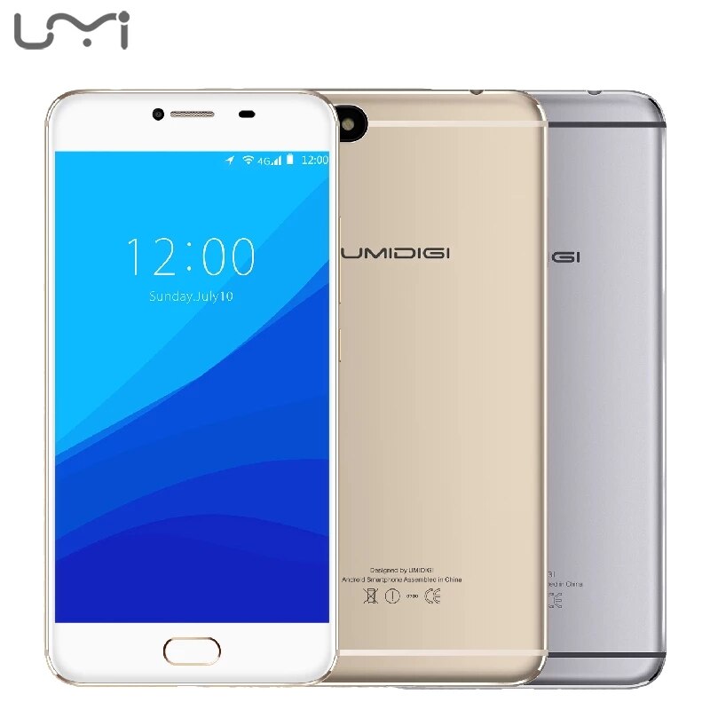 Umidigi C NOTE SmartPhone 3GB RAM 32GB ROM 5.5" Android 7.0 MTK6737T Quad Core 13.0MP 3800mah WIFI GPS Metal Mobile Phone