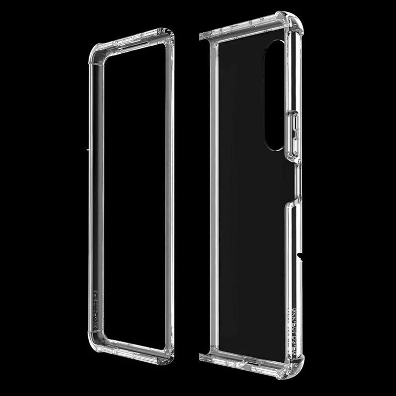 Shockproof Silicone Case for Samsung Galaxy Z Fold 4 3 Front Back Clear Cover for Galaxy Z Fold4 5G Bumper Shell Protective Case