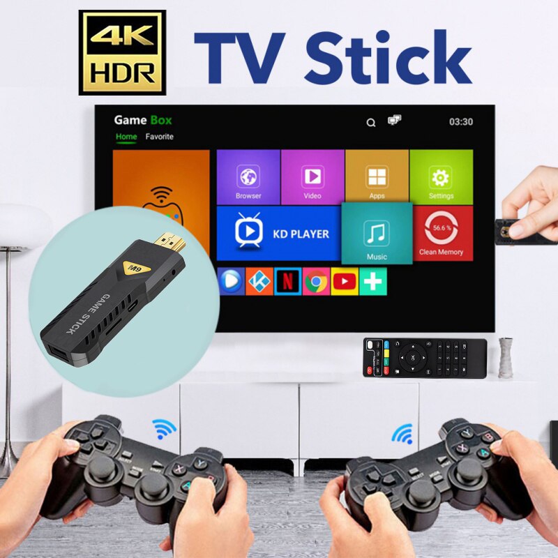M9 Game Stick&TV Stick Dual System Switch Two handles 5G wifi 4K HD Home Nostalgic Magic Box 10000 Sets Games Smart Tv Box IPTV