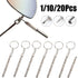 1/10/20Pcs 3 In 1 Steel Glasses Screwdriver Kit with Keychain Portable Precision Hand Tool for Phone Watch Eyeglass Repair Tools