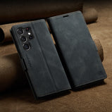 For Samsung Galaxy S23 S22 Ultra Case Cover Luxury Soft Silicone Magnetci Flip Leather Wallet Phone Bag For Samsung S 23 Ultra