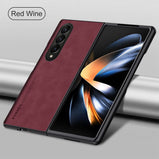 Slim Sheepskin Leather Matte Cover For Samsung Galaxy Z Fold 4 5G Case Camera Protect Fundas Sumsung ZFold4 Z Fold4 Fold3 7.6"