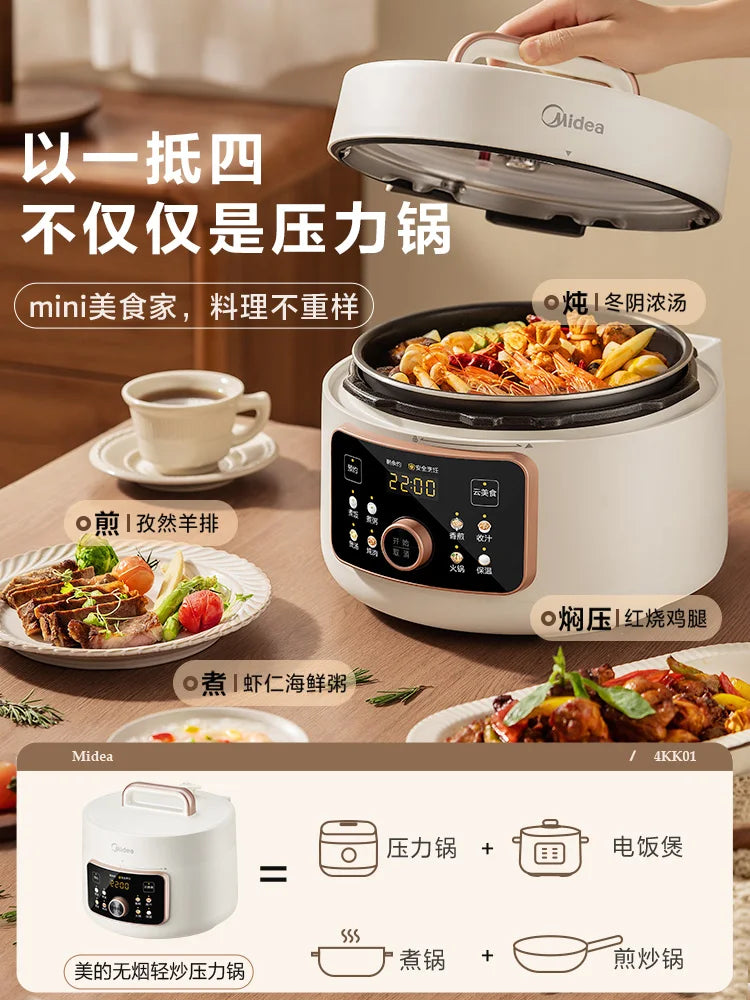 Midea's Electric Pressure Cooker Multifunctional Pressure Cooker Automatic Rice Cooker Electric Lunch Box  Food Warmer  Cooker