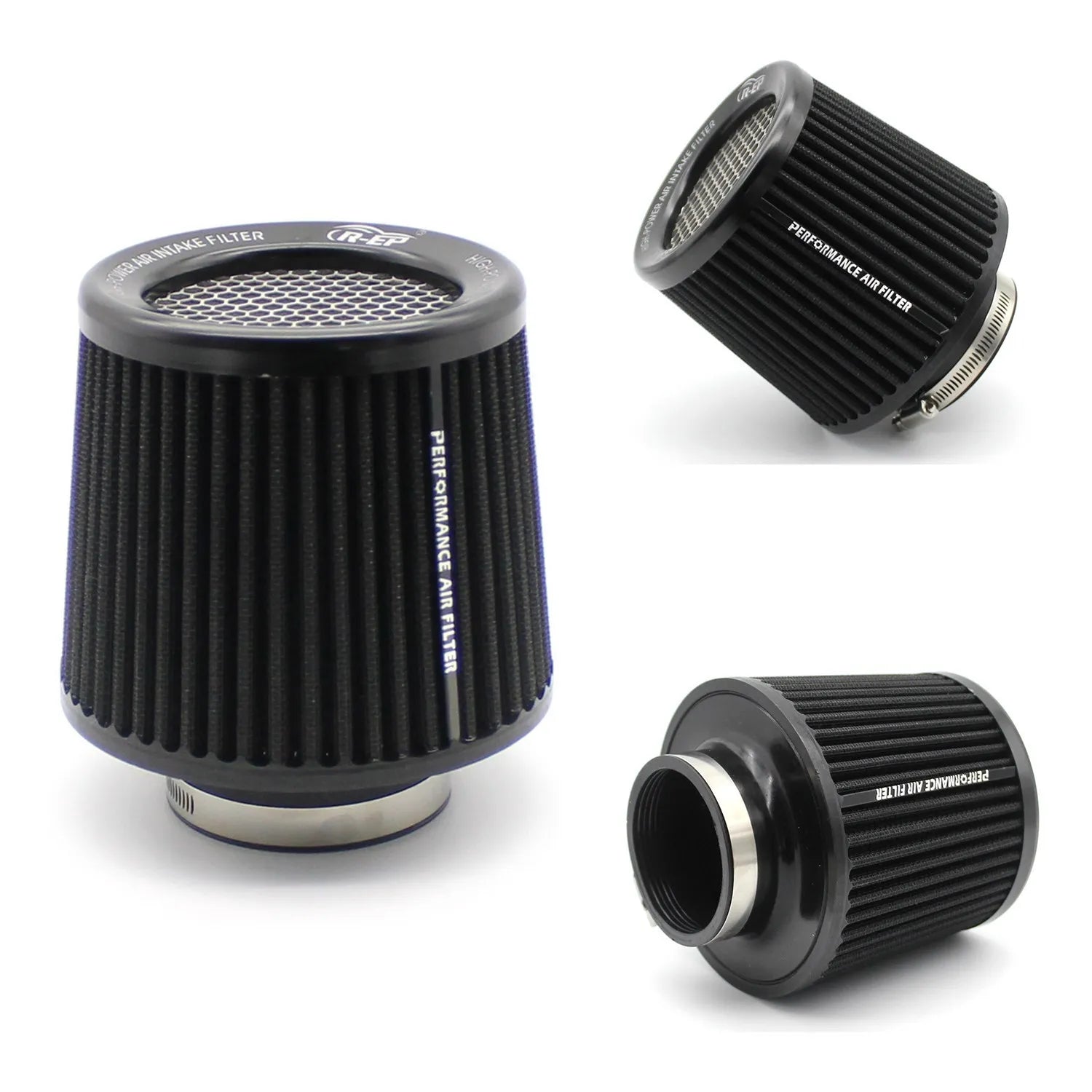 63MM 76MM 89MM 101MM High Flow Cold Cone Air Intake Filter 2.5'' 3'' Universal Car Air Filter Modification for Racing Sport Car