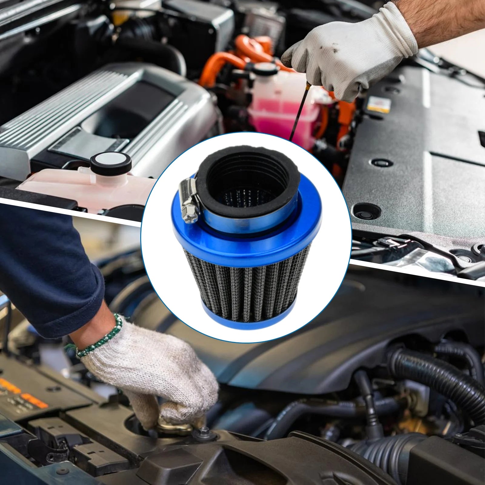 Conical Air Filters Universal Clamp-on Air Filter High Flow Car Modification Intake Air Parts For Car Motorcycle Off-road