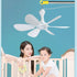 Silent 6 Leaves USB Powered Ceiling Canopy Fan with Remote Control Timing 4 Speed Hanging Fan for Camping Bed Dormitory Tent New