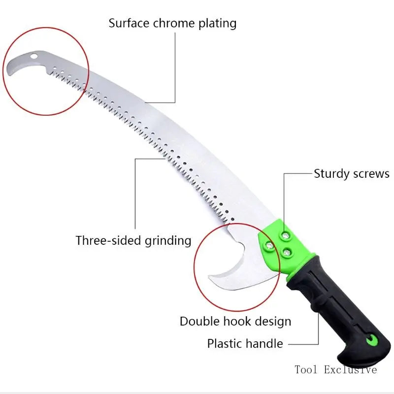 Single/Double Hook High Branch Saws High Altitude Telescopic Reciprocating Hand Saws Branch Garden Telescopic Pruning Tools