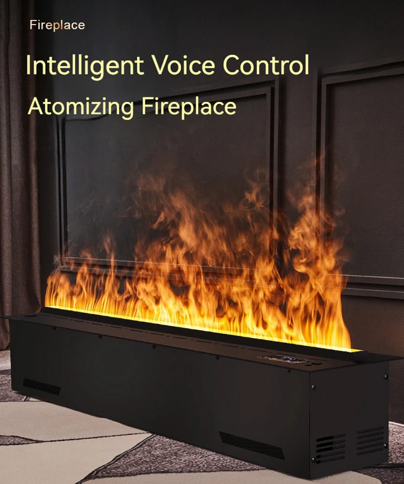 80CM Simulation Fire Flame Electric Fireplace Mist Decorative Intelligent Fireplace Humidifier Stove Household Flame Steam Stove