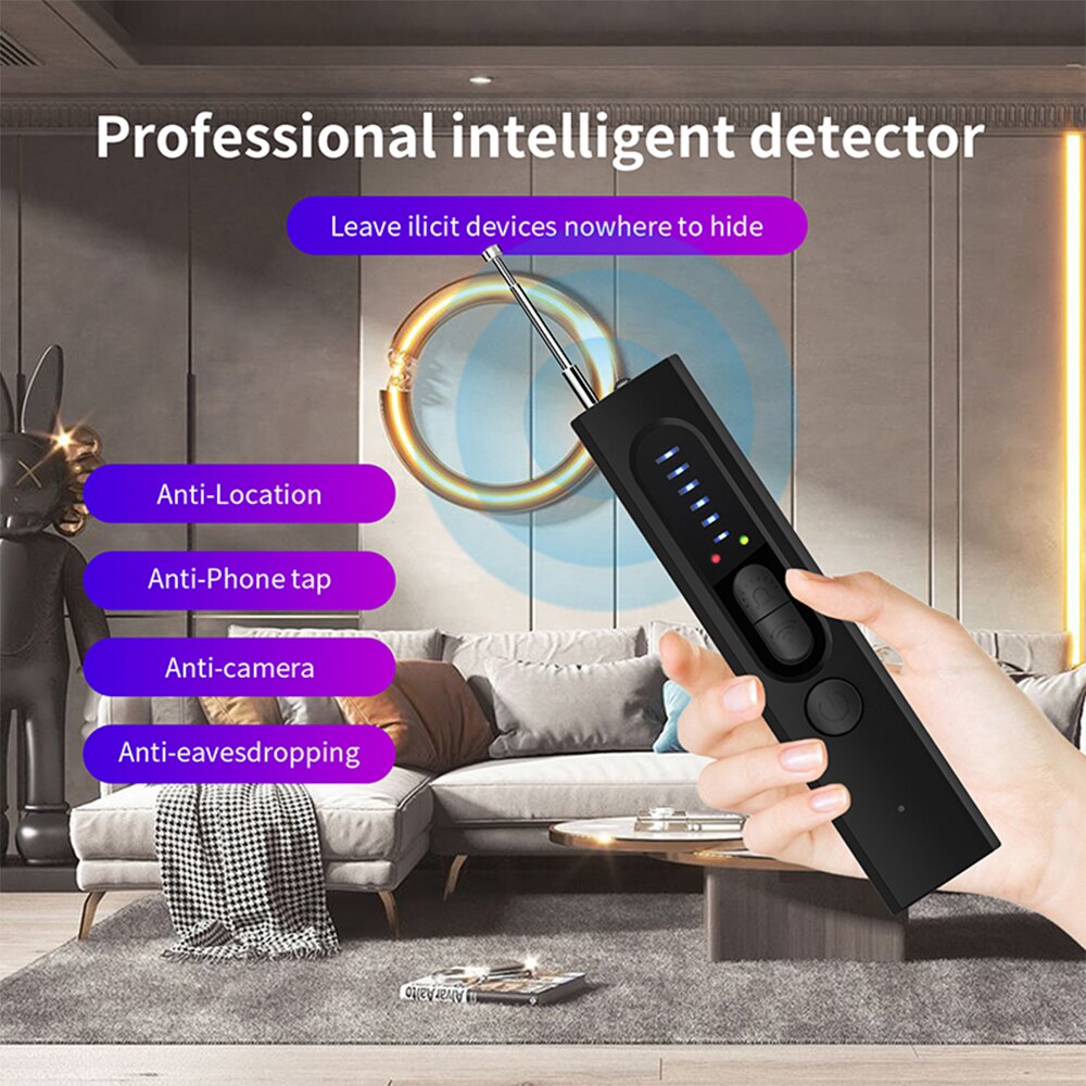 Full Wireless Range Camera Mini Finder Anti Spy Bug Listening Device GPS Tracker RF Signal Scanner For Home Office Travel