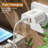 USB C Charger 60W Fast Charging Charger 3Ports Type C Mobile Phone Charger PD Power Adapter for Samsung Xiaomi iPhone QC3.0