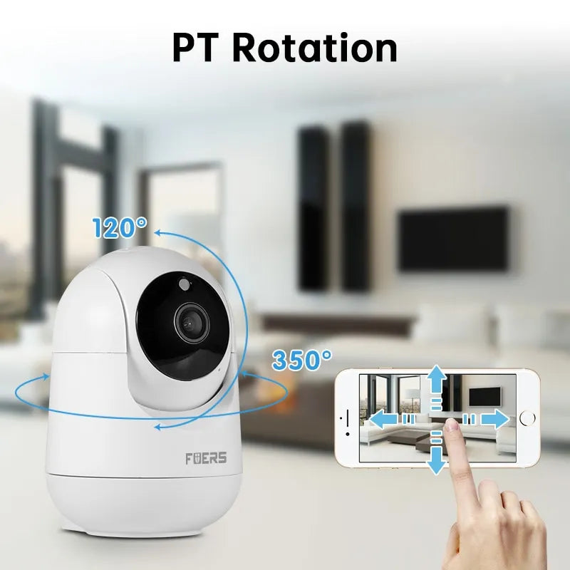 Fuers 3MP IP Camera Tuya Smart Home Indoor WiFi Wireless Surveillance Audio Cam CCTV Automatic Tracking Security Baby Monitor