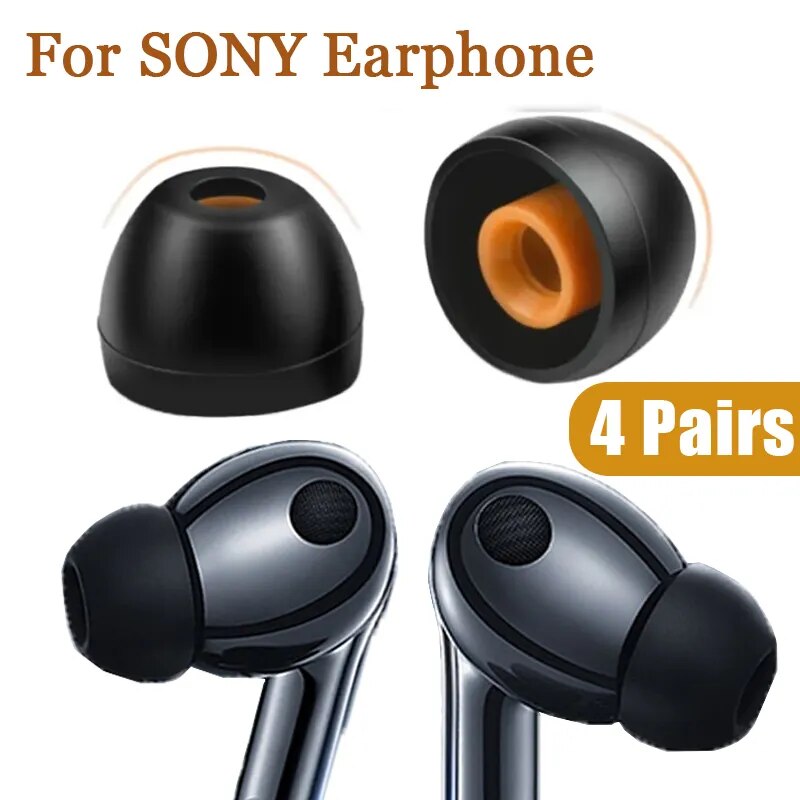 4 Pairs for Sony Earphone Soft Silicone Ear Pads for Sony Headphone Earphone Eartips Suit for In-ear Earbuds Cover Accessories