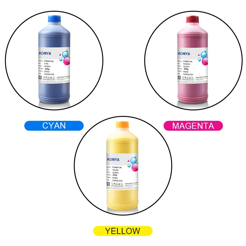 Aomya Pigment Ink for Epson Stylus Pro T3000 9700 9890 7700 7800 7880 9800 9880 4800 4880 9600 P6000 P400 Waterproof Ink 500ML