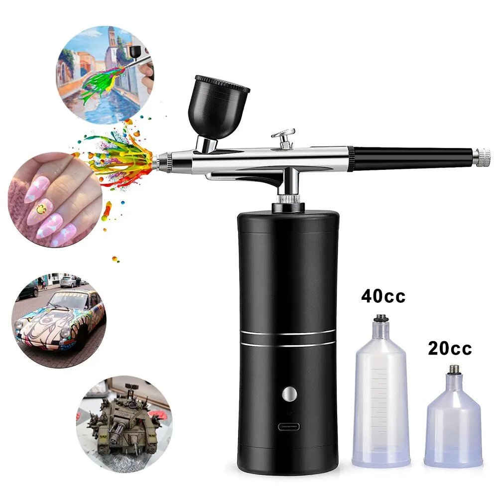 7.4v Airbrush Nail With Compressor Portable Air Brush Nails Compressor For Nail Art Paint Painting Crafts Airbrush Compressor
