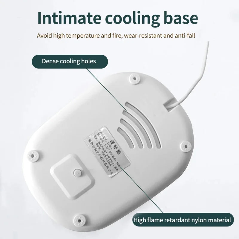 USB Coffee Mug Heating Pad 55°C Thermostatic Heater Coaster Tea Cup Electric Heating Dish for Home Office Milk Tea Water Warmer