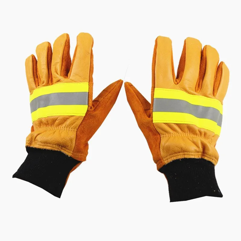 Cow Leather Fire Gloves Heat Resistant Radiant Work Protection Fireproof Gloves for Protecting Rescuers'hand Safety Gloves